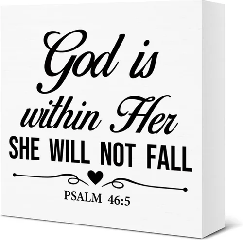 Vista 13 de Inspirational Quote Wooden Box Sign Desk Decor for Home Office Shelf Beautiful