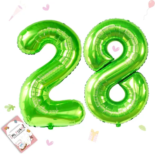 Vista 48 de Globos grandes de 40 pulgadas de números del 0 al 9, globos numéricos para decoración de fiesta de cumpleaños, globos de helio de aluminio