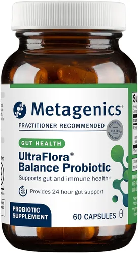 Vista 9 de Metagenics UltraFlora Balance Probiotic - Suplemento diario de salud intestinal estable para apoyo digestivo e inmunológico* - Sin OMG y sin gluten