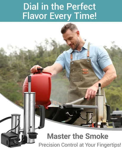 Vista 5 de Generador de humo para queso, tubo de humo para ahumador de pellets, fabricante de humo eléctrico portátil, accesorios de ahumador para exteriores