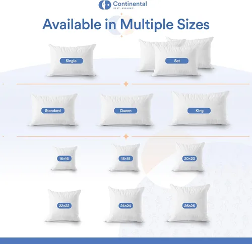 Vista 2 de Continental Bedding Protector de almohada de rizo a prueba de plumas, impermeable y de plumón: comodidad de felpa y protección superior, 26 x 26