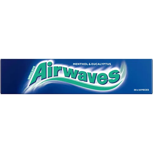 Vista 3 de Chicle sin azúcar Airwaves mentol y eucalipto, 10 tabletas, paquetes de 30
