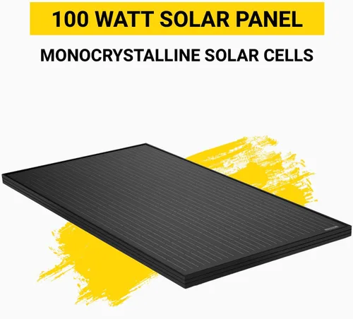 Vista 3 de Spartan Power Panel solar de 100 W, 9 barras de autobús, color negro, ideal para RV, remolque, cámper, barco, cabina, granja, SP-100W