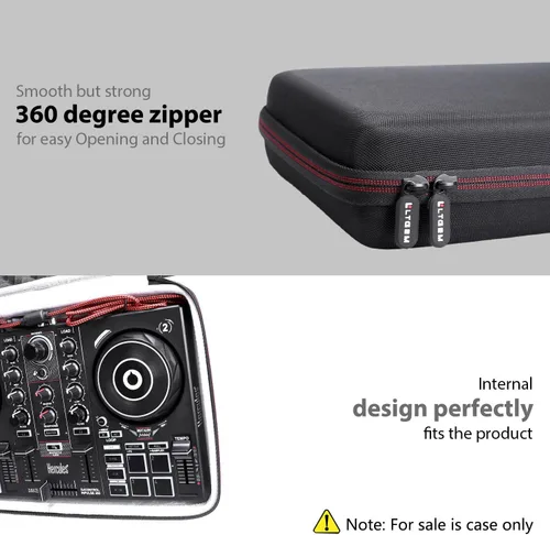Vista 7 de LTGEM - Funda para controlador de DJ Hercules DJControl Inpulse 200 / DJControl Inpulse 200 MK2 - Bolsa de transporte protectora de viaje