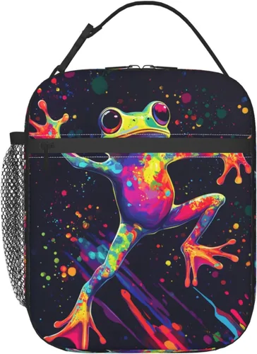 Vista 25 de Lonchera con diseño de margaritas para mujeres, niños, niñas y hombres, lonchera aislada, bolsa de almuerzo para adultos, bolsa de almuerzo