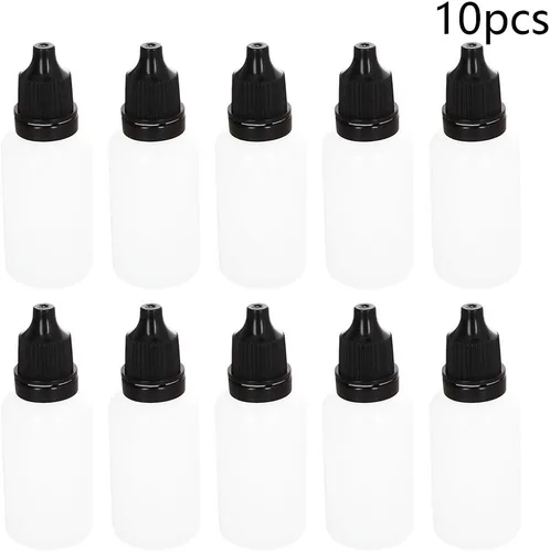 Vista 2 de Othmro 10 botellas de plástico de polietileno de 0.7 onzas, botellas cuentagotas de ojo de laboratorio de 0.7 fl oz, botella gotero líquido 0.7oz