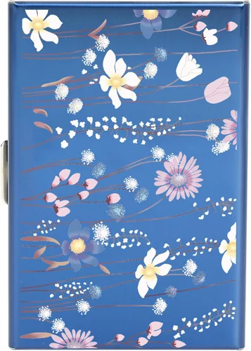 Vista 114 de BONSYL® Soporte para tarjetas de crédito, cartera delgada de metal con bloqueo RFID, con 6 ranuras para tarjetas, para mujeres y hombres.
