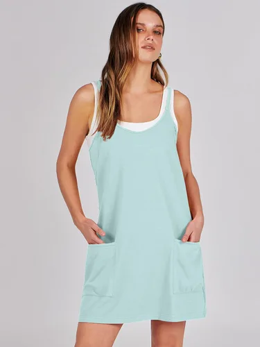 Vista 7 de ANRABESS - Vestido deportivo para mujer, para verano, rómper para tenis, entrenamiento y deportes, minivestido enterizo, pantalones cortos