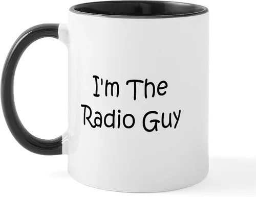 Vista 11 de CafePress Eat Sleep - Taza de café de cerámica con radio, 11 oz (11.0 fl oz)