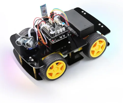 Vista 8 de Freenove Kit de coche 4WD con control remoto (compatible con Arduino IDE), seguimiento de línea, evitación de obstáculos, aplicación de control
