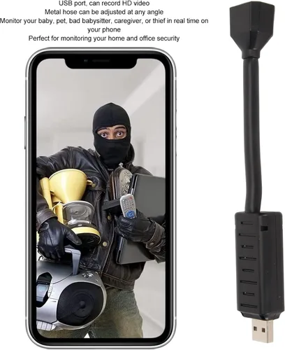 Vista 9 de GOWENIC Mini cámara 1080P, cámara interior con detección de movimiento función de visión nocturna, para, admite grabación en bucle, inserción
