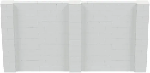 Vista 224 de EverBlock Kit de pared de 5 x 4 pies Bloques de construcción modulares Sistema de pared para edificios, pantallas y estructuras Divisor