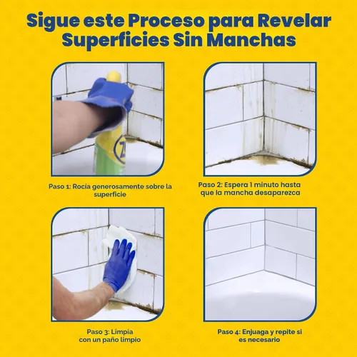 Vista 5 de Zep ZUMILDEW128 - Eliminador de manchas de moho y moho de 1 galón (caja de 2) - Fórmula profesional sin exfoliación