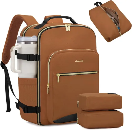 Vista 20 de LOVEVOOK Mochila de viaje para llevar a bordo, Mochilas de viaje