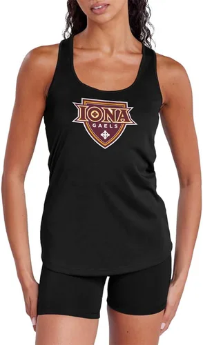 Vista 95 de Camiseta deportiva sin mangas oficial de NCAA Collegiate para mujer, con espalda cruzada, colección con logotipo primario