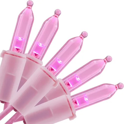 Vista 17 de YULETIME - Luces de Navidad LED púrpuras con cable marrón, 33 pies, 100 unidades, juego de luces de cadena certificadas por UL, calidad comercial