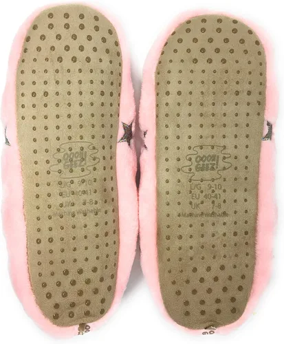 Vista 7 de JYinstyle Womens The Starz Plush Slippers, Cute Fuzzy Sherpa Slippers, Glitter and Stars House Indoor Shoes