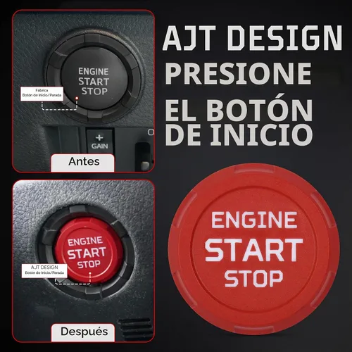 Vista 3 de AJT Design Botón Automático de Arranque/Parada para Tacoma 2016-2023, Tundra 2020-21, 4Runner 2020-2024 Botón de Arranque/Parada para Tacoma