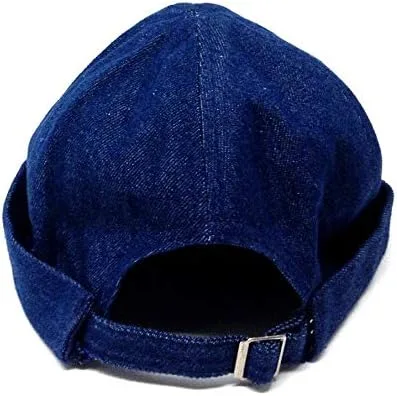 Vista 2 de Gorra ajustable de 6 paneles sin alas, con correa trasera y calavera marinera