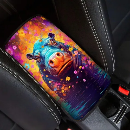 Vista 22 de Funda para reposabrazos de automóvil, ajuste universal para la mayoría de automóviles, SUV, camiones, sedán, patrón fresco, plegable, cómoda, Oso