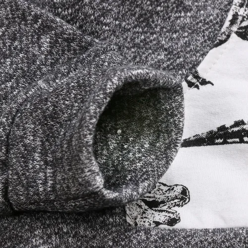 Vista 5 de Conjunto de ropa para bebé niño con capucha para otoño e invierno, pantalones de género neutro de manga larga