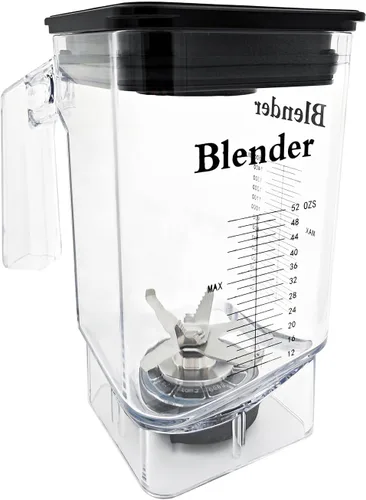 Vista 5 de CRANDDI Vaso de repuesto para K80, recipiente de licuadora de 52 onzas, jarra de 50.7 fl oz, accesorios de piezas de repuesto para licuadora
