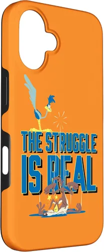 Vista 3 de iPhone 16 Looney Tunes Roadrunner the Struggle Is Real Case