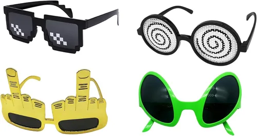 Vista 3 de ZAKVOOR 10 pares de gafas de sol de verano divertidas para eventos y fotos, accesorios para cabina de fotos