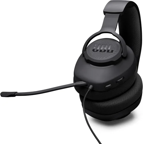 Vista 11 de JBL Quantum 100M2 - Auriculares con cable para juegos con micrófono omnidireccional, desmontable con opción de silencio y almohadillas de espuma