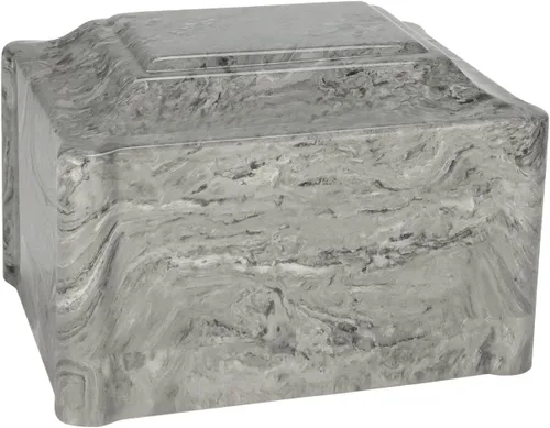 Vista 8 de Urna de cremación de mármol cultivado de Claremont negro, tamaño adulto, urnas de cremación para cenizas humanas, entierro en tierra, conmemorativo