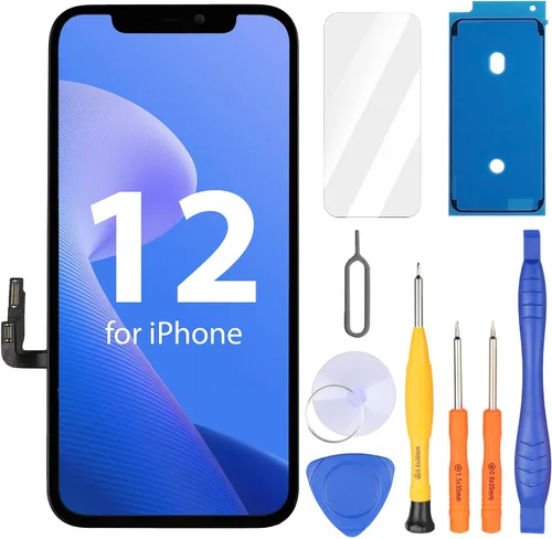 Vista 13 de Ayake Reemplazo de pantalla para iPhone 12 Mini, pantalla LCD FHD de 5.4 pulgadas y digitalizador táctil, True Tone programable, Face ID permanece