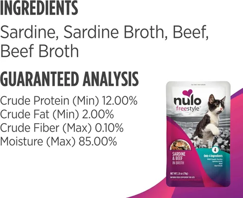 Vista 8 de Nulo Freestyle - Bolsa de comida húmeda para gatos y gatitos, de alta calidad, totalmente natural, sin granos, suave con aminoácidos para la salud