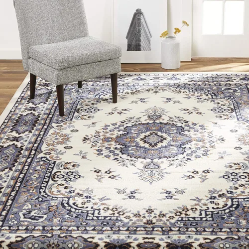 Vista 11 de Home Dynamix Premium Sakarya - Alfombra tradicional con borde de medallón, color azul campo, 9 pies 2 pulgadas x 12 pies 5 pulgadas, rectangular