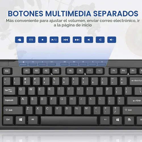 Vista 5 de Rii RK907 Teclado compacto ultrafino USB con cable para Mac y PC, Windows 10/8/7/Vista/XP (negro) (10 piezas)