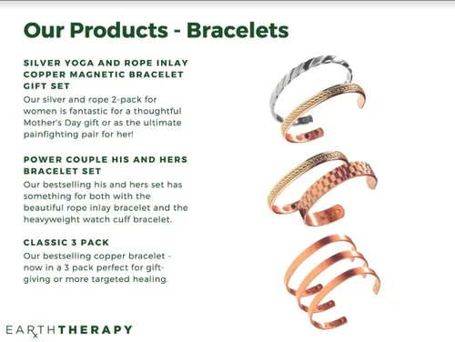 Vista 6 de Earth Therapy Pulsera magnética de cobre para mujer, estilo griego, ajustable, ultra fuerte
