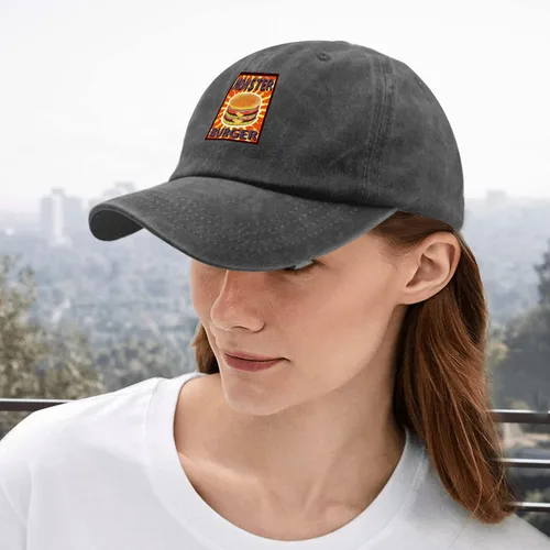 Vista 5 de Vintage Hats for Men Hamburger Ball Hats for Men's Cool Cap Breathable Burgerr Squad Sun Hats
