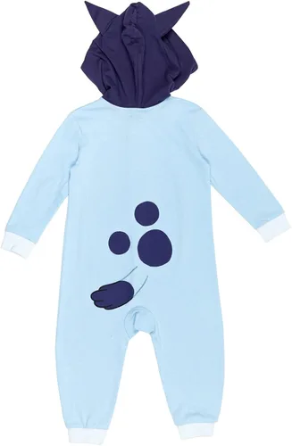 Vista 4 de Bluey Bingo - Overol de cosplay con cremallera para niños pequeños a niños grandes Naranja