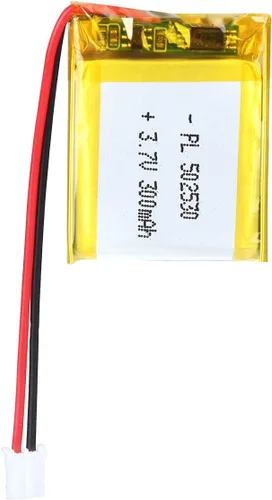 Vista 42 de Batería de 3.7V 200mAh 502025 Li-ion Li-Po recargable de iones de litio con conector de paso de 2P PH 0.079 in