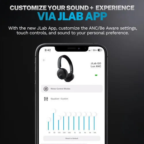 Vista 6 de JLab, Go Lux ANC, Auriculares intraurales, cancelación activa de ruido, Bluetooth MultIPoint, Cloud White