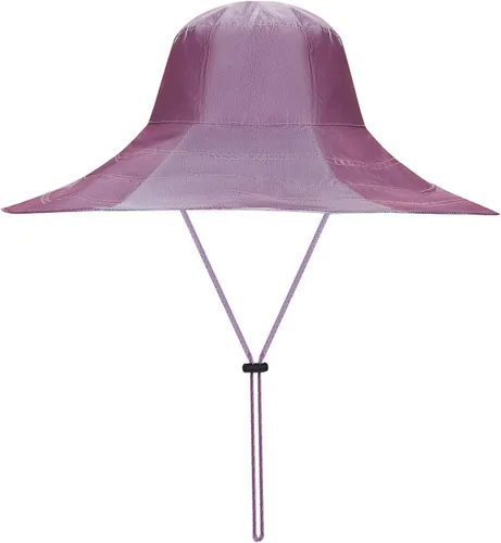 Vista 4 de Sombrero de sol reversible floral de ala grande, sombrero de playa plegable para viajes al aire libre