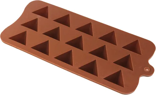Vista 3 de X-Haibei Mini molde de silicona piramidal – 15 cavidades para cubitos de hielo, trufas, chocolate, dulces, jabón, moldes de resina, bandeja flexible