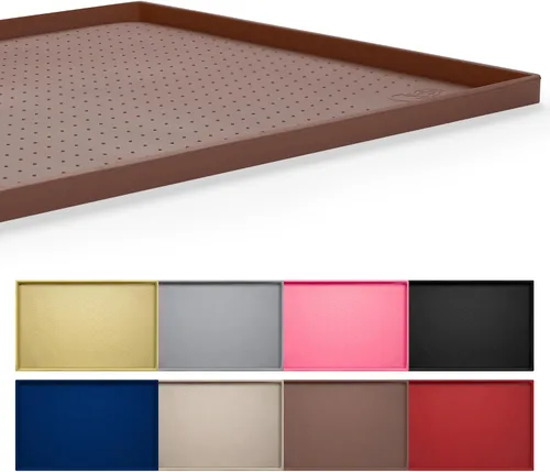 Vista 13 de Hubulk Tapete de alimentación para perros, 100% impermeable, de silicona de grado alimenticio, mantel individual para alimentos y agua para Negro