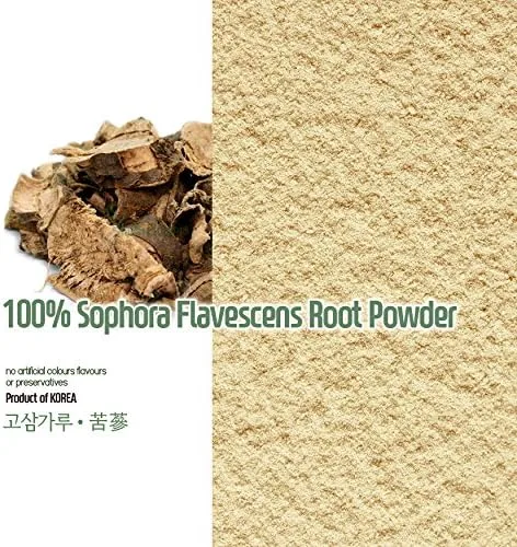 Vista 2 de [Polvo de hierbas coreanas] Polvo de raíz natural de Sophora Flavescens 4 oz (113 g)