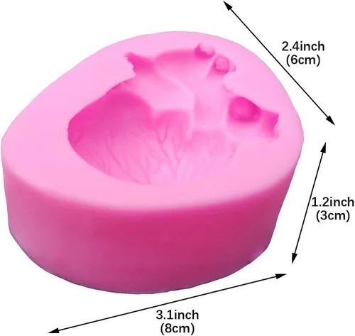 Vista 2 de 3D Halloween Humano Sangriento Corazón en forma de helado Mousse Molde de silicona DIY molde de silicona Fondant pudín jalea pastel decoración