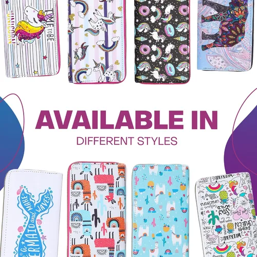 Vista 7 de Rave Envy Billetera para niñas, billetera para niñas, billetera para niños, lindas carteras de moda para mujer, carteras pequeñas de moda para mujer
