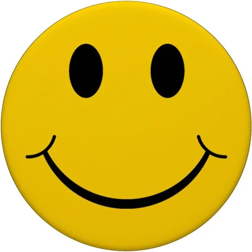 Vista 3 de Retro Classic 70's Yellow Smiley Emoji Happy Face - PopSockets Grip and Stand for Phones and Tablets