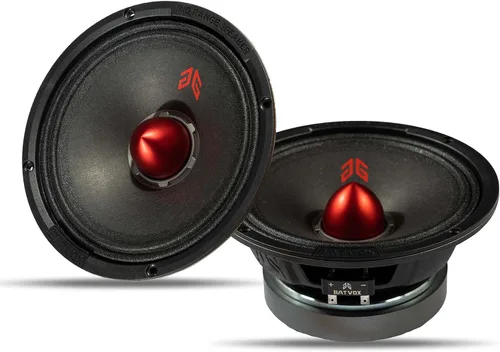 Vista 8 de MX40P1 Altavoz de Rango Medio de 4 Pulgadas 120 Vatios 4 Ohmios Tapa Antipolvo Roja, Altavoces de Audio de Calidad Premium para Puerta de Automóvil