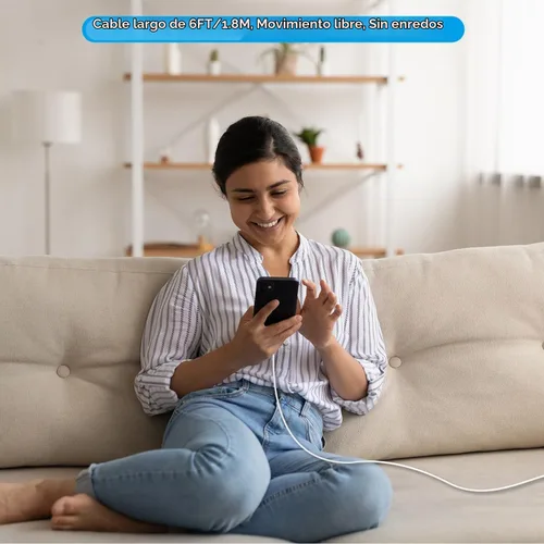 Vista 6 de Cargador rápido para iPhone, Cargador rápido para Phone 14 13 12 11 USB C de pared con 2 cables de carga rápida de 6 pies compatible con iPhone