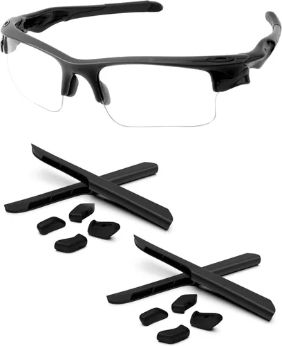Vista 10 de Piezas de nariz de repuesto y calcetines de oreja Kits de goma para Oakley Fast Jacket OO9097/Fast Jacket XL OO9156 Negro