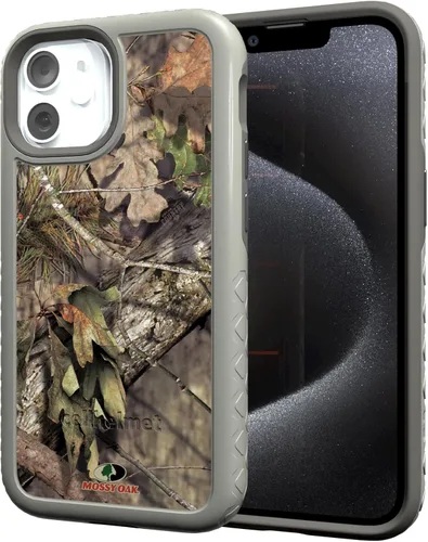 Vista 22 de cellhelmet Mossy Oak Agua Yellowfin Funda de doble capa en morado lila diseñada para iPhone 13 Pro Max a prueba de golpes y caídas, duradera